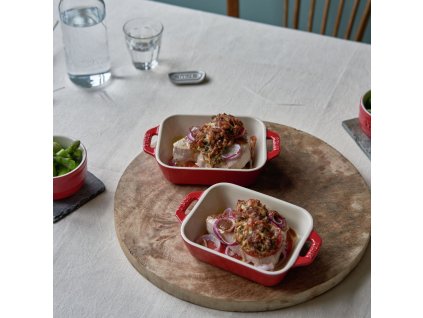 Auflaufform 14 x 11 cm, rot, Keramik, Staub