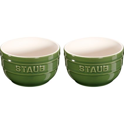 Ramekin 9 cm, 2er-Set, grün, Keramik, Staub