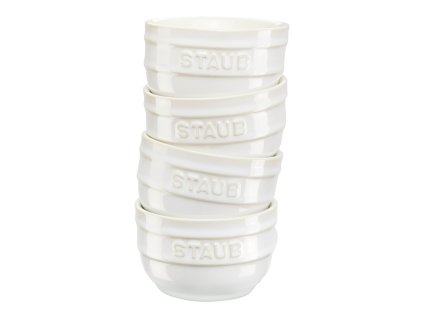 Ramekin 9 cm, 4er-Set, Ivory, Keramik, Staub