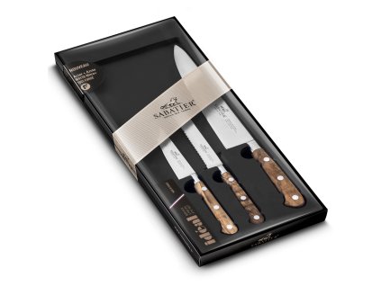 Messerset PROVENÇAO PRÉPARER, 3-teilig, Edelstahlnieten, Lion Sabatier
