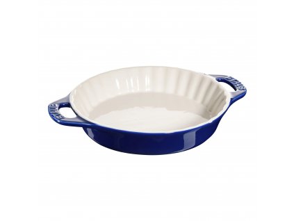 Tarteform Backform 24 cm, blau, Keramik, Staub