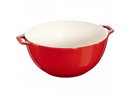 Salatschale 3,2 l, rot, Keramik, Staub