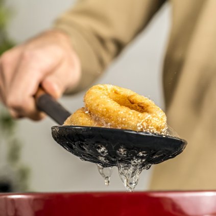 Schaumlöffel 31 cm, braun, Silikon, Staub