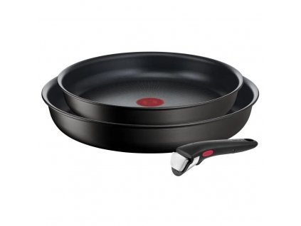 Pfannenset INGENIO UNLIMITED L7638942, 3-teilig, schwarz, Aluminium, Tefal