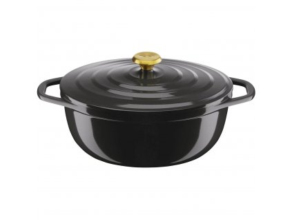 Kochtopf Kasserolle AIR E2558955 30 x 23 cm, 5,7 l, schwarz, Aluminium, Tefal