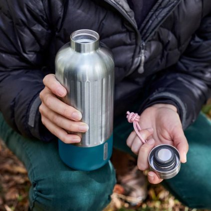 Trinkflasche EXPLORER 850 ml, Marine, Edelstahl, Black+Blum