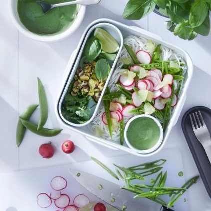 Lunchbox 1 l, oliv, Kunststoff, Black+Blum
