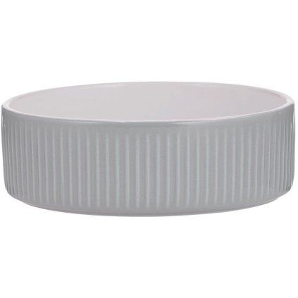 Hundenapf LINEAR 13 cm, grau, Steingut, Mason Cash
