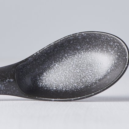 Japanischer Löffel 15 cm, schwarz matt, MIJ