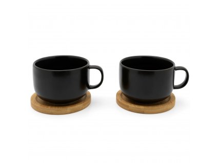 Teetasse UMEA 250 ml, 2er-Set, schwarz, Keramik, Bredemeijer