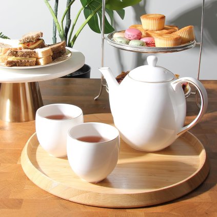 Tee-Set CANTERBURY 1,2 l, 3-teilig, weiß, Porzellan, Bredemeijer