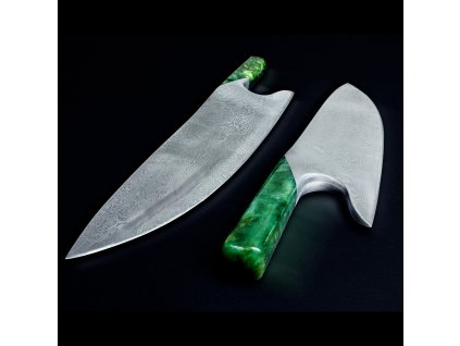 Chefmesser Kochmesser THE KNIFE JADE DAMASCUS 26 cm, grün, Güde