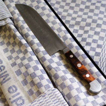 Santoku Messer DAMASCUS 18 cm, braun, Güde