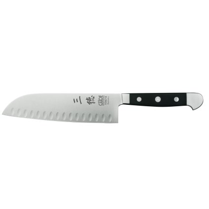 Santoku Messer ALPHA POM 18 cm, schwarz, Güde