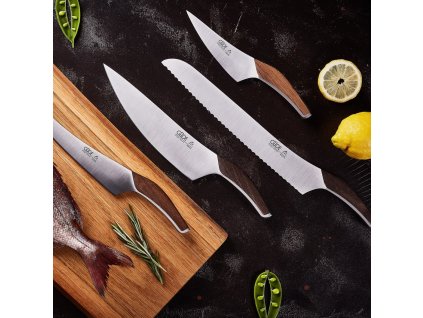 Chefmesser Kochmesser SYNCHROS 21 cm, braun, Güde