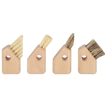 Spülbürste AVES, 4er-Set, Holz, Blomus