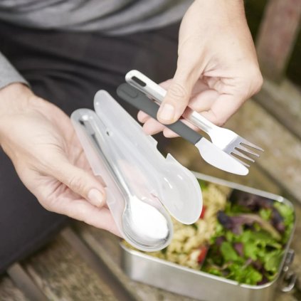 Besteckset GOEAT 81126, Reisebesteck, 3-teilig, Edelstahl, Joseph Joseph