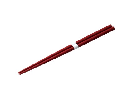 Essstäbchen 22,5 cm, dunkel rot / weiß, bambus, MIJ