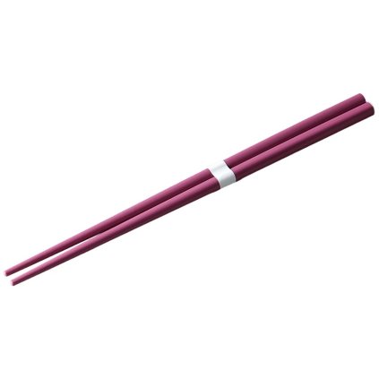Essstäbchen 22,5 cm, Pflaume / weiß, bambus, MIJ