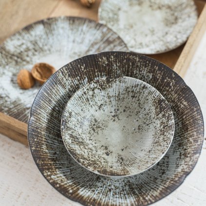 Schale ICE WHITEWASH 700 ml, weiß, Keramik, MIJ