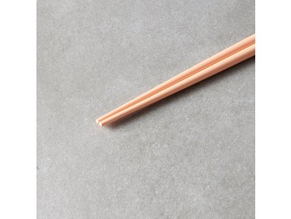 Essstäbchen 22,5 cm, Aprikose / weiß, bambus, MIJ