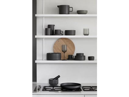 Tee Tasse PILAR 250 ml, dunkelgrau, Keramik, Blomus