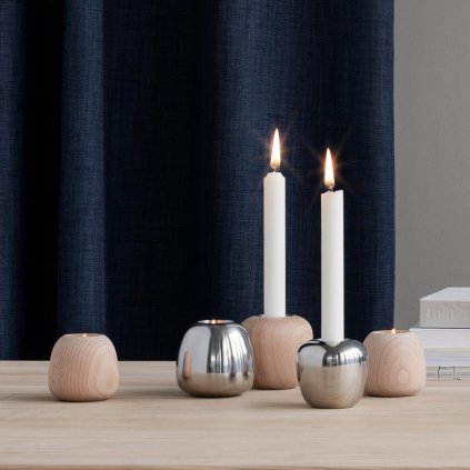 Kerzenhalter ORA 6,5 cm, silber, Edelstahl, Stelton