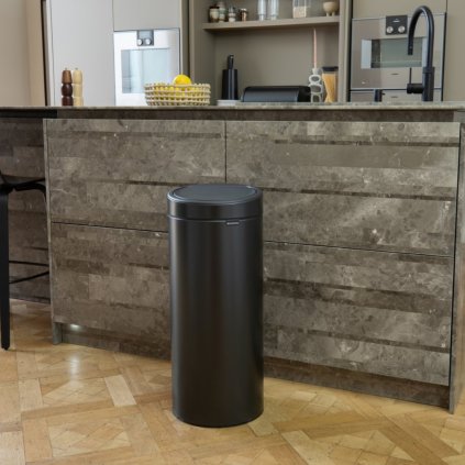 Touch Mülleimer TOUCH BIN NEW 30 l, Confident Grey, Stahl, Brabantia