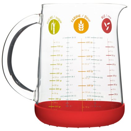 Messbecher Becher PKM-1000R 1 l, Glas, Pebbly