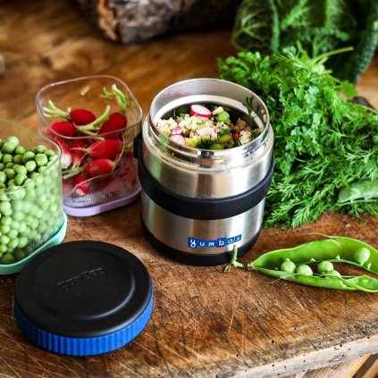 Lunchbox ZUPPA 415 ml, schwarz, Edelstahl, Yumbox