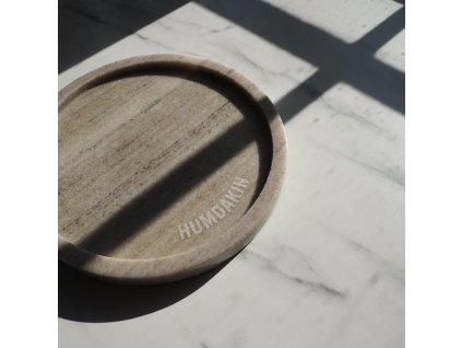 Servierplatte 22 cm, grau, Marmor, Humdakin