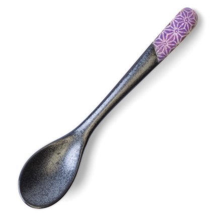 Esslöffel ASANOHA 12,5 cm, violett, keramik, MIJ