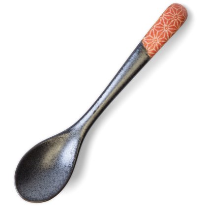 Esslöffel ASANOHA 12,5 cm, rot, keramik, MIJ