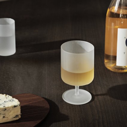 Weinglas RIPPLE 270 ml, set à 2 st, weiß, fest LIVING