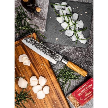 Santoku Messer OLIVE 18 cm, Forged