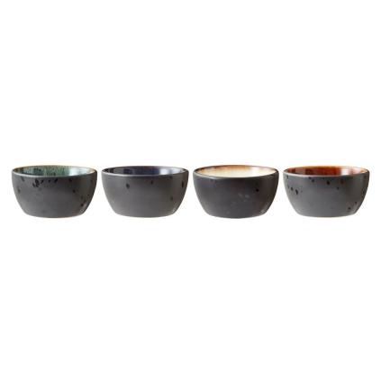 Snackschale 10 cm,4er-Set, schwarz, Bitz