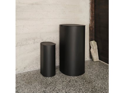 Mülleimer ENKEL 40 l, schwarz, Kohlenstoff stahl, ferm LIVING