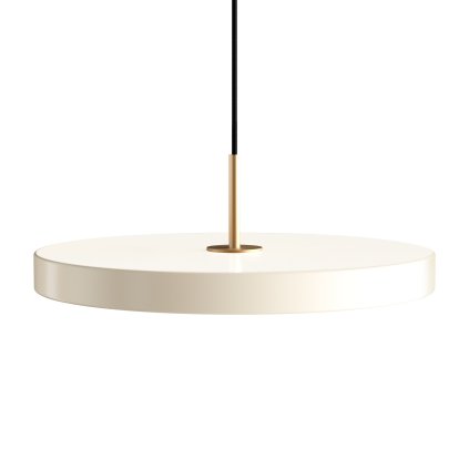 Hängelampe ASTERIA 43 cm, weiß / gold, aluminium, Umage