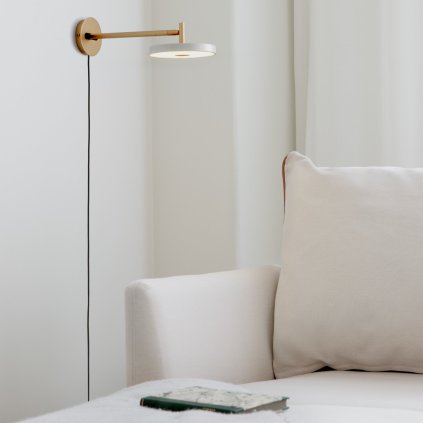 Wandlampe ASTERIA 15 cm, grau, aluminium, Umage