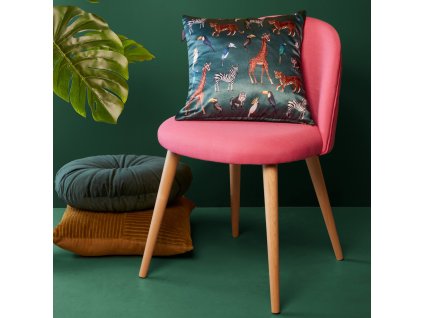 Deko Kissen MANDARIN 40 cm, dunkel grün, polyester, KAAT Amsterdam