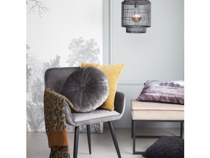 Deko Kissen MANDARIN 40 cm, grau, polyester, KAAT Amsterdam