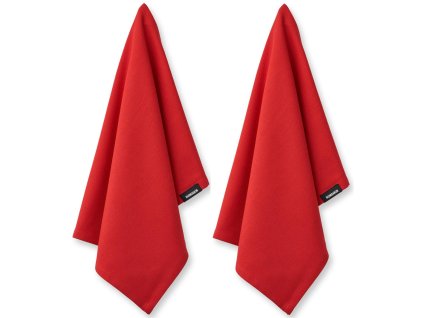 Geschirrtuch ORGANIC 45 x 70 cm, set à 2 st, rot, baumwolle, Humdakin