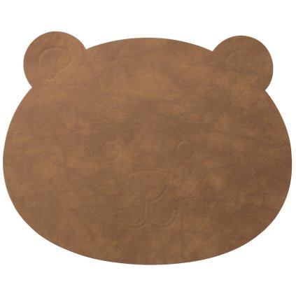 Kinder Tischmatte BEAR NUPO 38 x 30 cm, natur, leder, LIND DNA