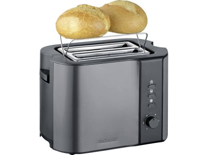 Toaster KA 9573 26 cm, schwarz / grau, Severin