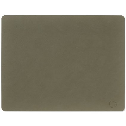 Tischset SQUARE NUPO 35 x 45 cm, Armee grün, leder, LIND DNA
