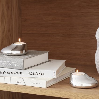 Teelichthalter MELLOW, set à 2 st, silber, edelstahl, Eva Solo
