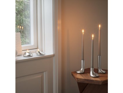 Stabkerzenhalter MELLOW, set à 3 st, silber, edelstahl, Eva Solo