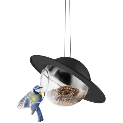 215591 krmitko pro ptaky saturn 24 cm cerna nerezova ocel eva solo