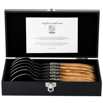 Menülöffel LAGUIOLE LUXURY, 6er-Set, Olivenholz, Laguiole