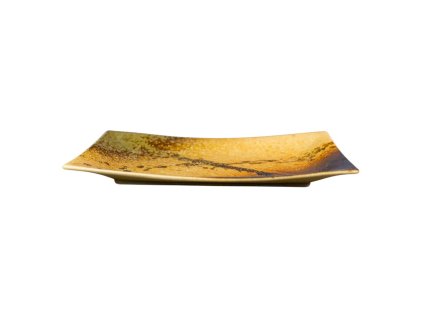 Servierteller WABI SABI 33 x 19 cm, braun, keramik, MIJ